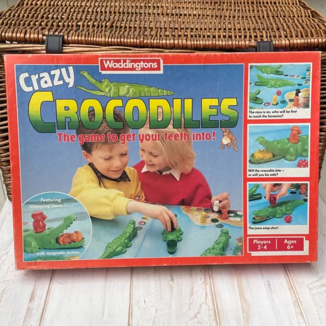 Vintage Waddingtons Crazy Crocodiles Board Game 1988 Retro 1980s Board Game