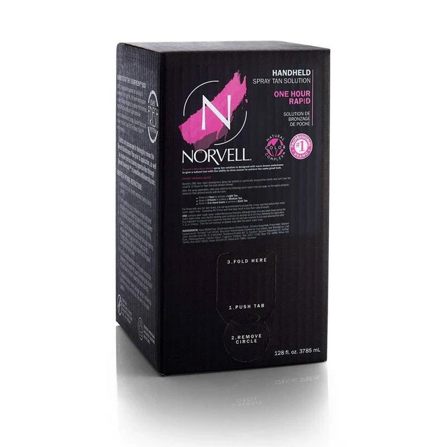 Solución bronceada en aerosol portátil Norvell, rápida una hora, 128 fl.oz