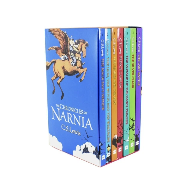 DIE CHRONIKEN VON Narnia 7 Bücher Sammlung von C.S. Lewis Alter 7-9