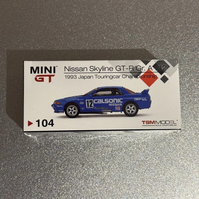 Miniature Kyosho 1/64 – Nissan GT-R Calsonic IMPUL #12 – Super GT 2009 – Avec Boîte Et Vitrine