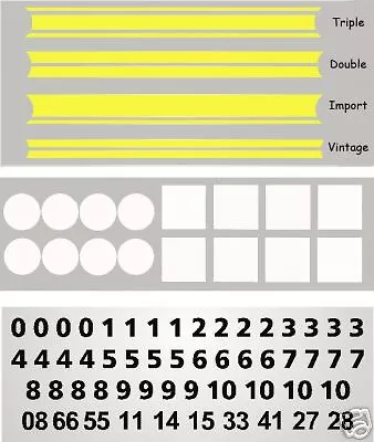 MG3015Y - Yellow Slot Car Vinyl Decals 1:32-1:24 Fits Artin Scalextric