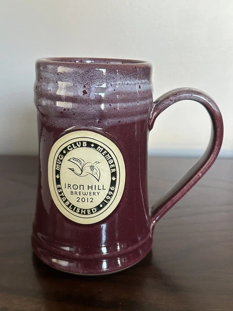 IRON HILL BREWERY 2012 Mug Club Member Stoneware Drip Glaze Beer Stein EUC