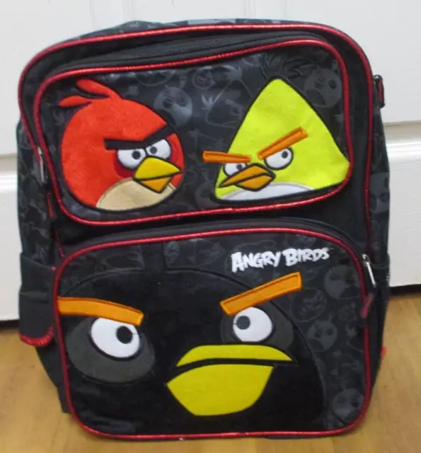 Angry Birds 16" Large Boy Backpack New School Bag New Red Bird