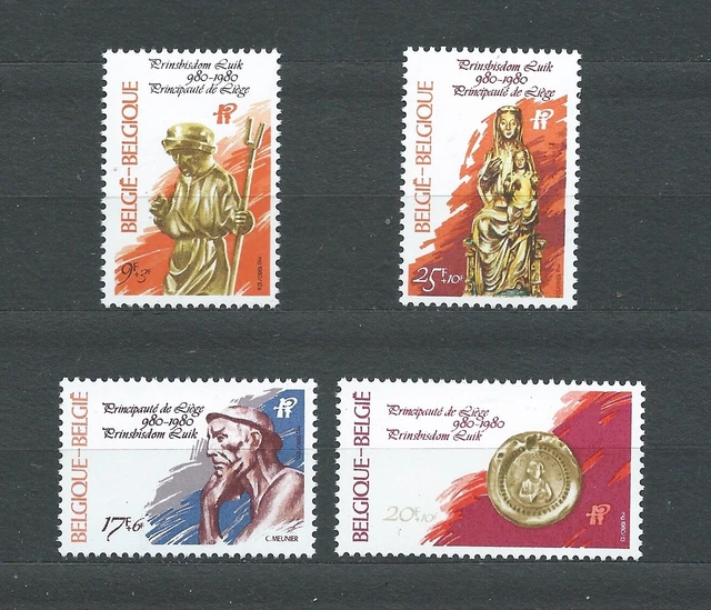 BELGIË BELGIQUE - 1980 YT 1987 à 1990 - TIMBRES NEUFS** MNH LUXE