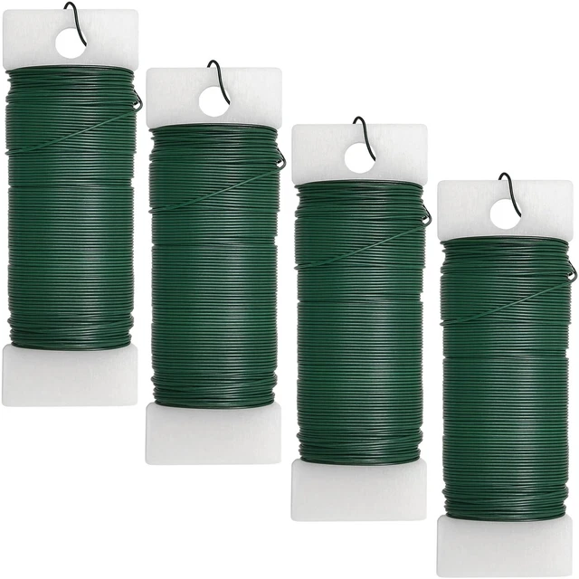 4 Pack 120 Yards 22 Gauge Floral Wire Flexible Paddle Wire Florist