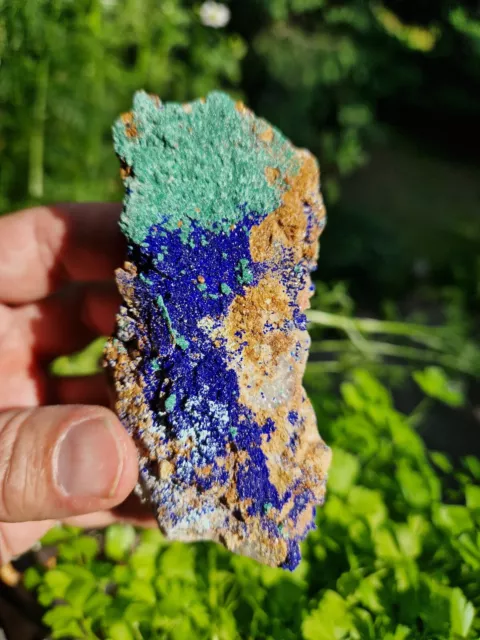 Azzurrite Malachite Cristalli Su Matrice Raro Naturale 211 gr Marocco Collezione
