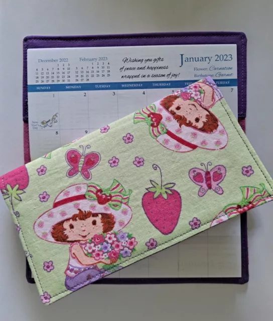 COTTON FABRIC STRAWBERRY Shortcake 202425 Pocket Calendar