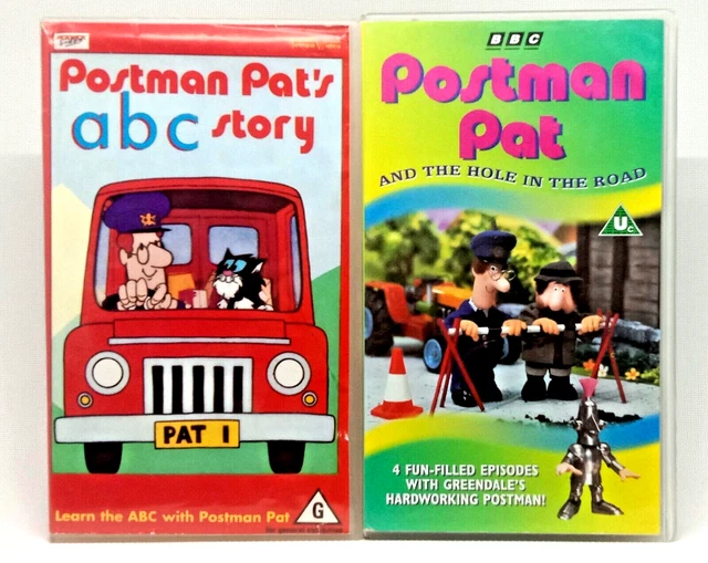 Postman Pat x 2 VHS PAL abc Story 1990/And the hole in the road 1996 - 5 Episode