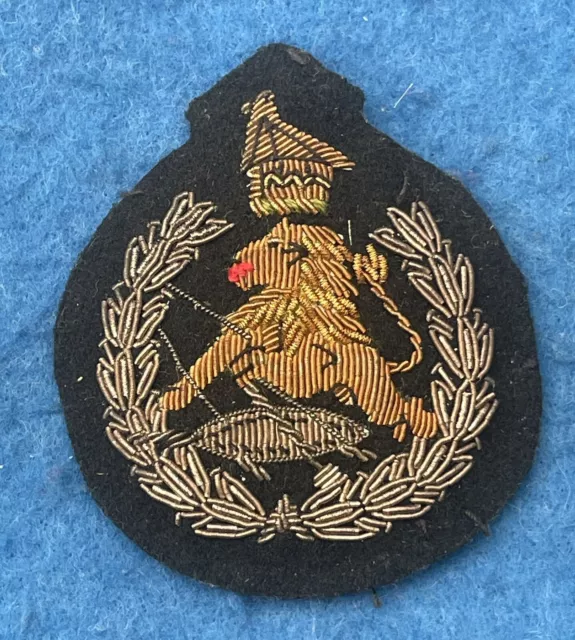 Rare obsolete British Colonial Zimbabwe Rhodesia Officers wire bullion cap badge