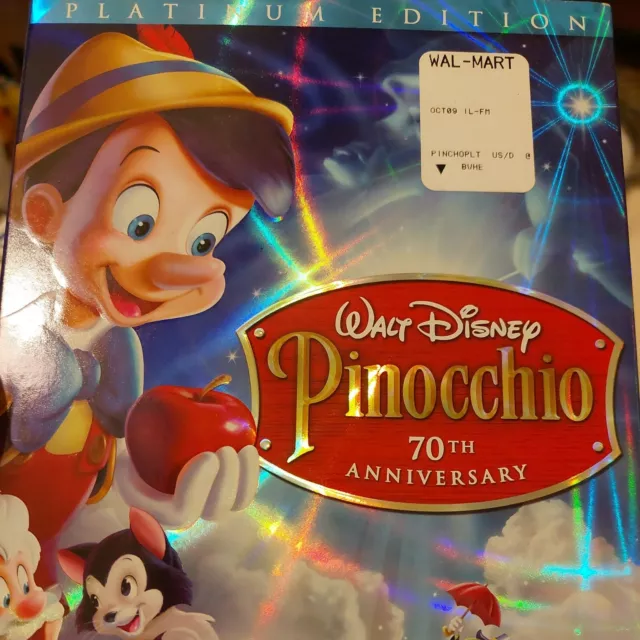 Pinocchio (DVD, 2-Disc Set, 70th Anniversary Platinum Edition) NEW w/ Slipcover
