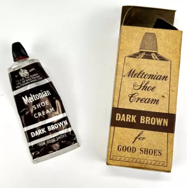 Meltonian Wren Shoe Cream Polish Dark Brown Watford Herts England 50 Grams 1960s