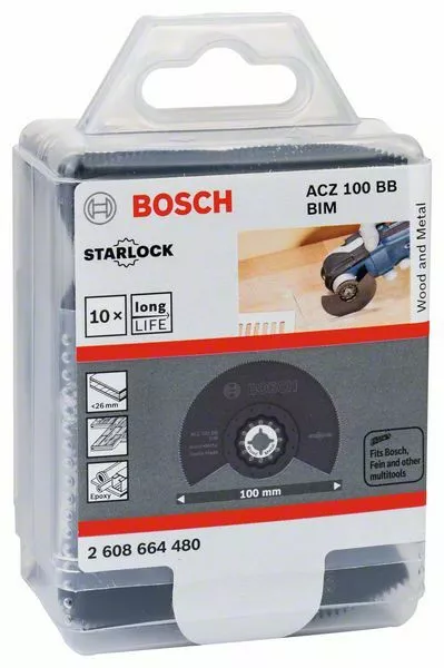 10x Bosch Bim Lame de Scie Segment Acz 100 BB, Wood Et Métal, 100 MM 2