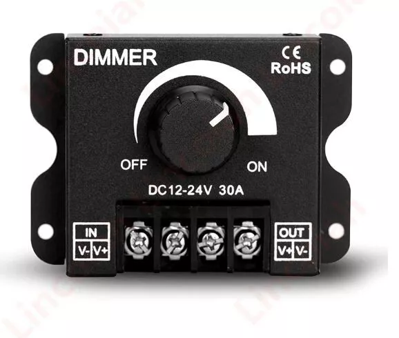 DC 12V-24V LED Dimmer Schalter 30A 360W Spannung Regler Einstellbar Controller