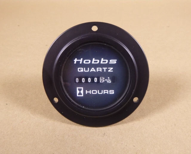 New Mil-Spec Hobbs Hour Meter 0-10000 Hours 2" Panel 10-40VDC 6645-00-089-8842