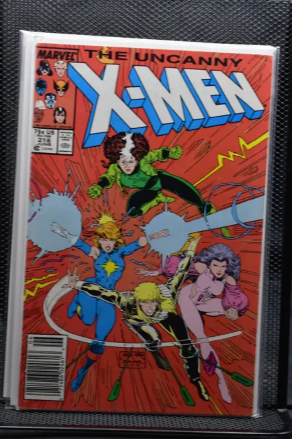 Uncanny X-Men #218 Newsstand Marvel 1987 Claremont Rogue Dazzler Longshot 6.0