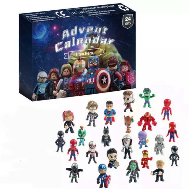 Avengers Figures Kids Boys Toys Christmas Countdown Advent Calendar Gift Box