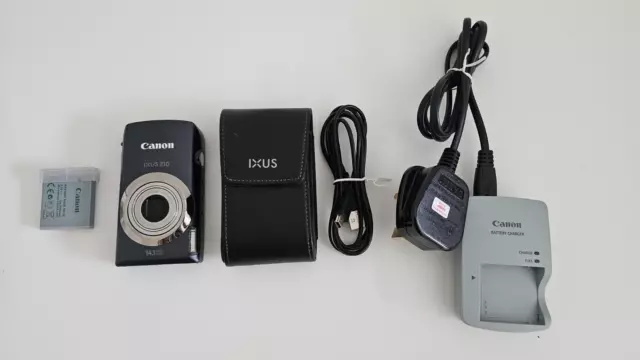Canon IXUS 210 Digital Camera Black 14.1MP 5xOptical Zoom 3.5" LCD