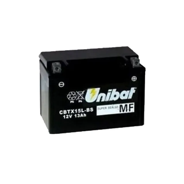 Batteria Unibat Cbtx15L-Bs = Yuasa Ytx15L-Bs 13Ah 12V 175 X 87 X 130