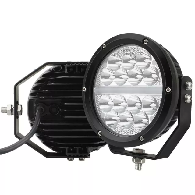 Faro Led Fuoristrada Rotondo 6'' 70W 7000LM + DRL Bianco 10W 12V 24V IP67 6000K