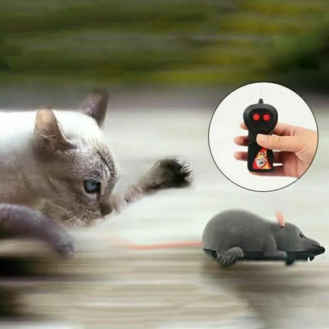 Funny Remote Control RC Rat Mouse MICE Wireless For Cat Dog Pet Toy Novelty Gift