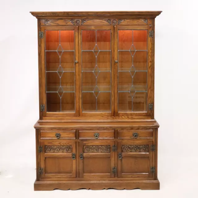 Old Charm Sideboard Display Cabinet Cupboards Drawers Light Oak   FREE Delivery*