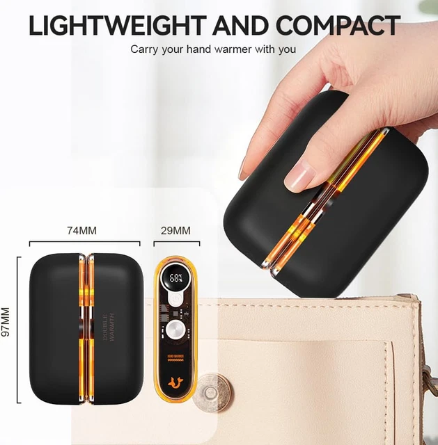 Borsa Scaldamani Ricaricabile USB - Leggera, Con Protezione Surriscaldamento, Per Campeggio, Sport Invernali E Vita Quotidiana Al Freddo
