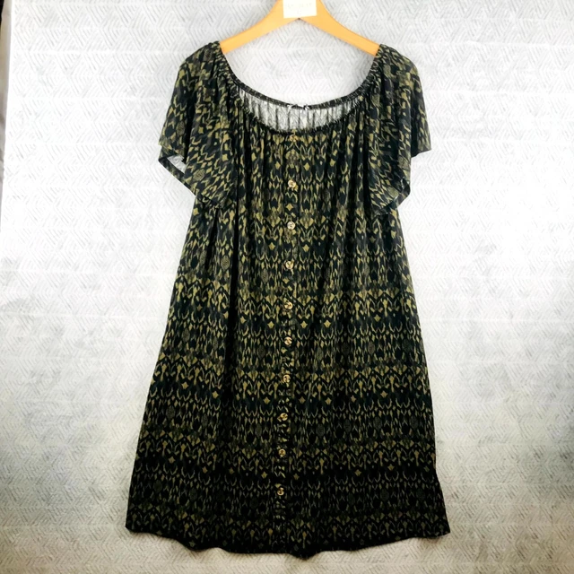 Robe Voile Bohème DDP - Noir Et Gris, Manches Longues Voilées, Taille L, Style Romantique Décontracté