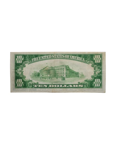 $10 (ten) 1934 LGS LIME (LIGHT GREEN SEAL) Federal Reserve Note Unique Serial # 2