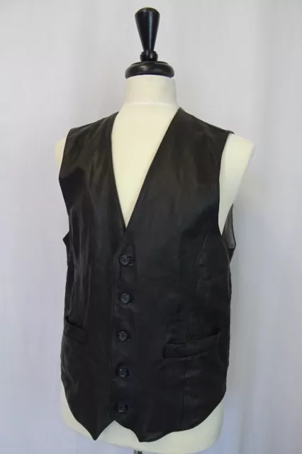 Gilet biker vintage in pelle camice biker 40
