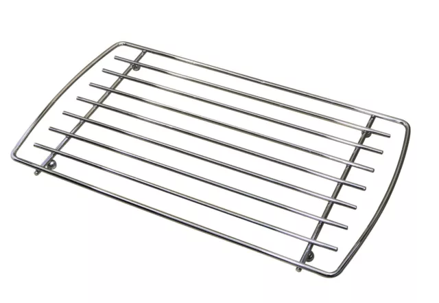 S/Steel Large Chrome Trivet With Handle Heat Hot Pot Sauce Pan Holder Stand 3