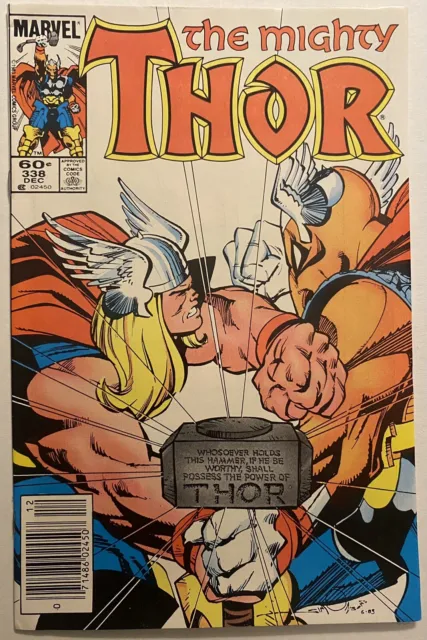 Mighty Thor 338 2nd Beta Ray Bill & Origin Marvel 1983 Newsstand FN+/VF