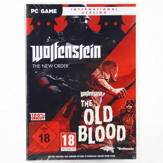PC Spiel CD DVD Wolfenstein the New Order / the Old Blood NEU