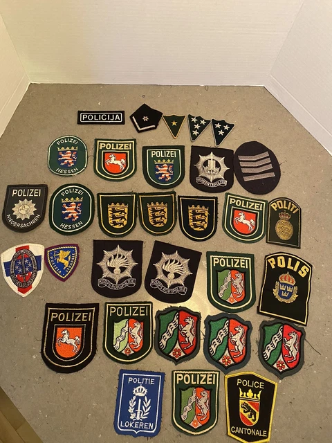 VINTAGE OBSOLETE POLICE patches german and others Lot Of 31 $60.00 ...