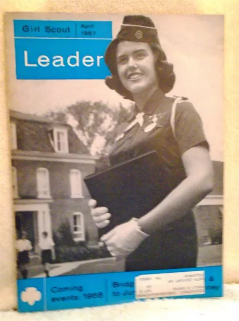 Vintage April 1967 Girl Scout Magazine LEADER 30 Pages  8 1/2 by 11 Inches