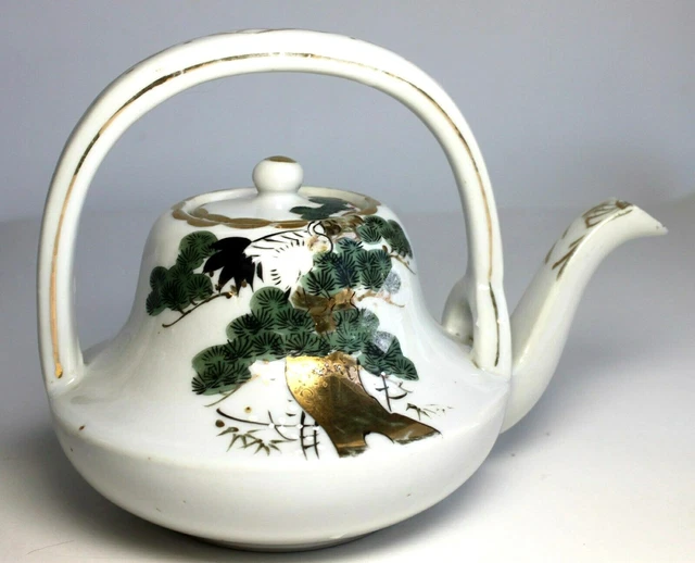 Vintage Ceramic Teapot hand painted Made in Japan
