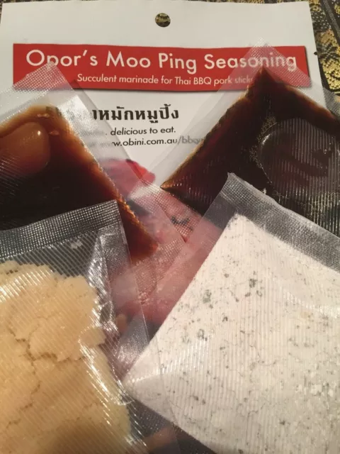 Succulent Thai Marinade for BBQ - Opor's Moo Ping Seasoning 240g Pack 2