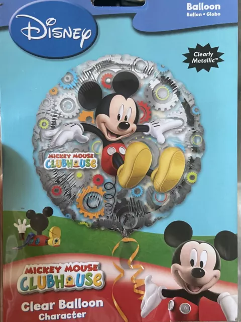 Mickey MouseClubhouse 18"/45cm Clear Metallic Cogs See-thru Balloon Amscan