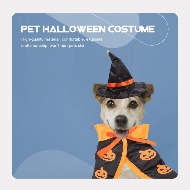 1 Satz von Haustier-Kostüm-Hut-Mantel-Set-Katzenhund-Cosplay-Stütze für 4