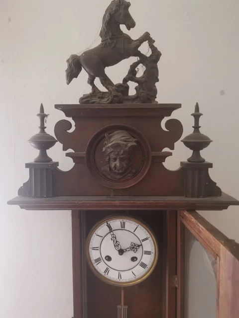 Orologio a pendolo da parete RA in legno Scuro Buono Stato