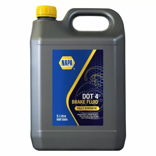 Brake and Clutch Fluid Dot 4 5L 5 Litre SAE DOT 4 Fully Synthetic ISO 4925 Napa