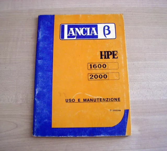 Lancia Beta HPE 1600 2000 Libretto Uso e Manutenzione 1976 Italiano