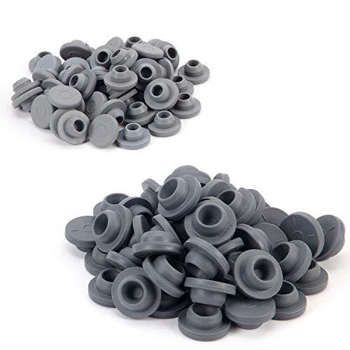 20mm 13mm Vial Rubber Stopper Set, 100 Count Mushroom Shape Self Healing Inje...