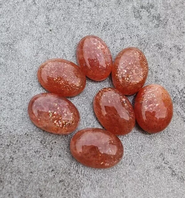 Natural Aaa+ Sunstone Shape Cabochon Flat Back Calibrated Loose Gemstones