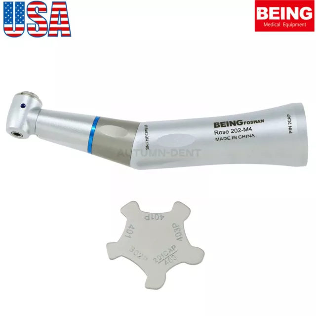 US Being Dental Low Speed Handpiece Contra Angle Inner Water Spray E-Type 202CAP