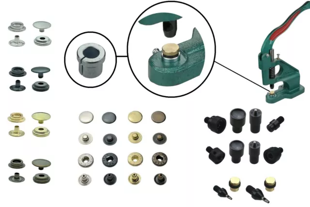 IstaTools® M8 Gewinde Druckknopfwerkzeuge, Druckknöpfe, Knöpfe, Adapter-Aufnahme