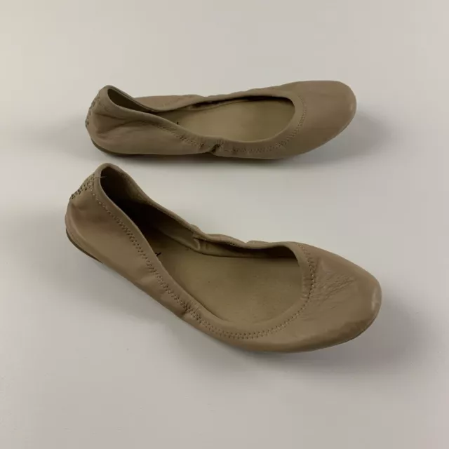 Lucky Brand Shoes Womens 8 M Emmie Casual Slip On Ballet Flats Brown Leather