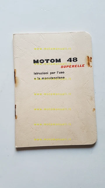 Motom 48 Superelle 1957 manuale uso manutenzione libretto originale