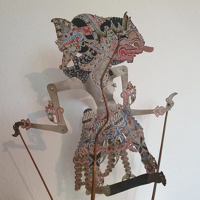 Wayang Kulit alte Schattenfigur Indonesien Asien Java antik Schatten-Figur (8)