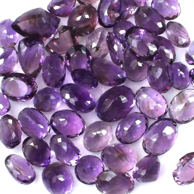 Wholesale Lot of Natural Earth Mined African Amethyst Loose Faceted Gemstone