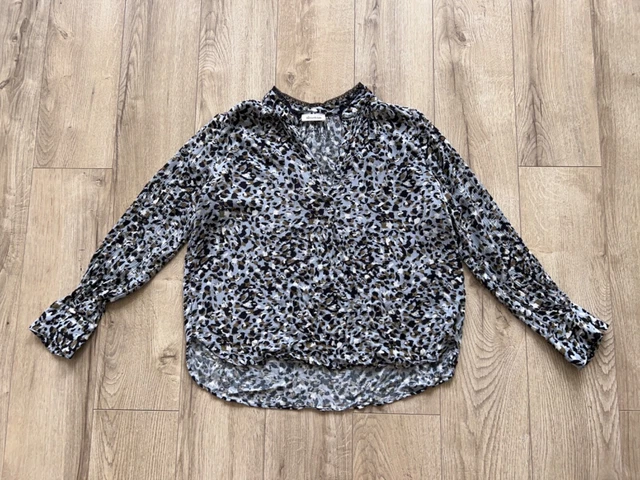WOMENS ZADIG & Voltaire Tink Leo Crinkle Blouse Shirt Long WOMENS ZADIG & Voltaire Tink Leo Crinkle Blouse Shirt Long